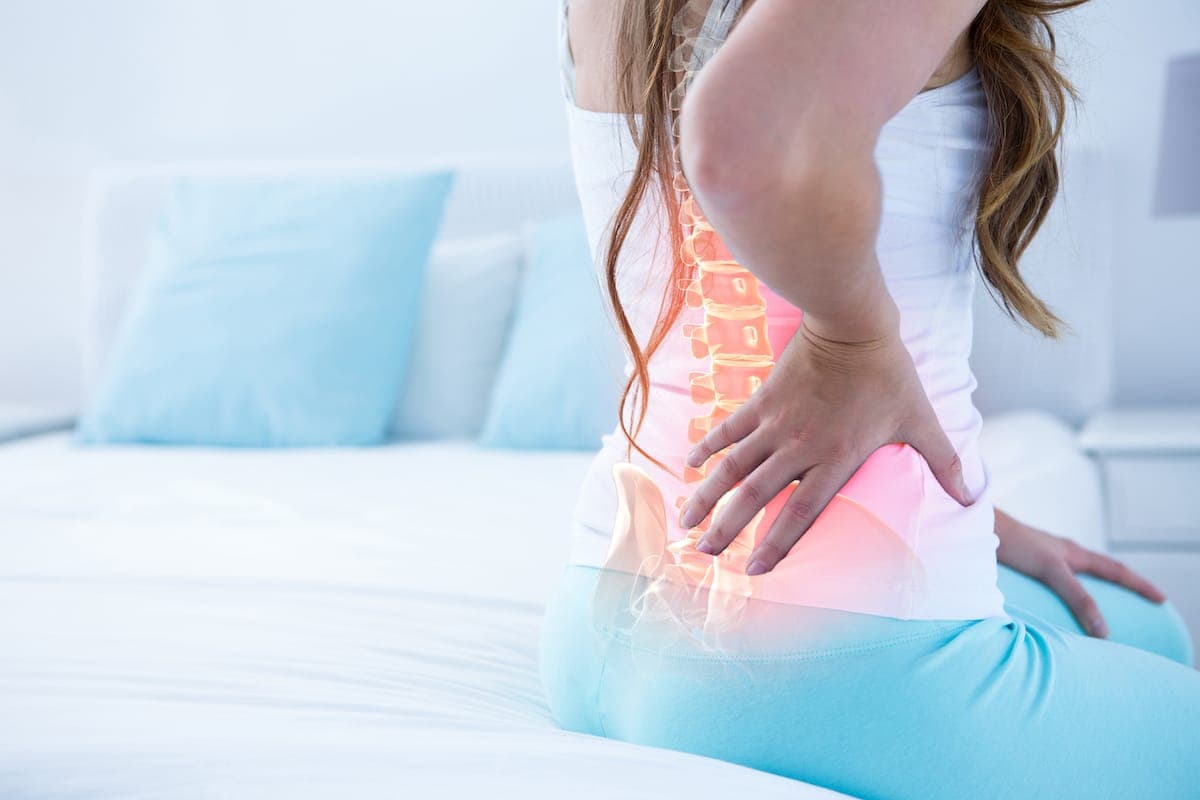 woman with back pain