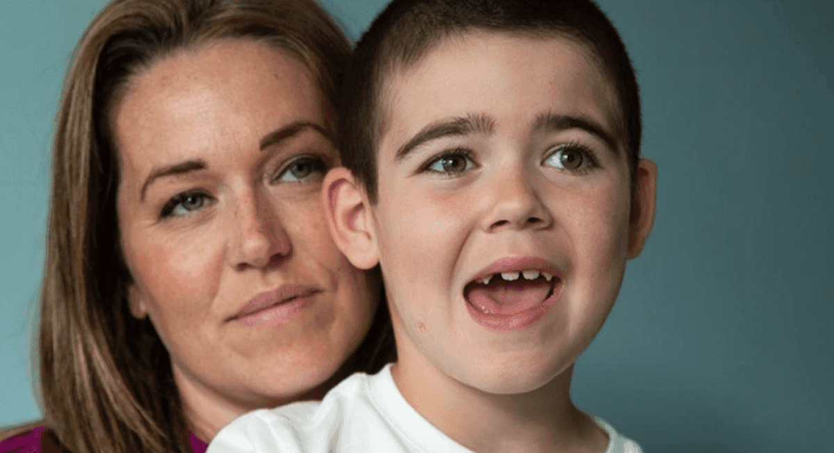 Parliament: Hannah Deacon and her son Alfie Dingley