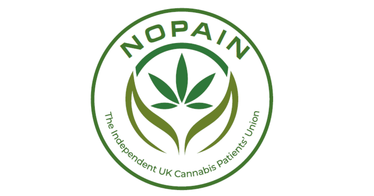 Patient network: the green and white logo of the patient network NOPAIN