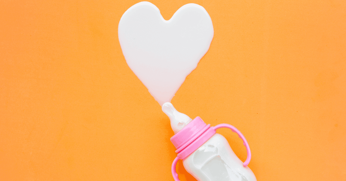 Breast milk: A bottle of milk for an infant