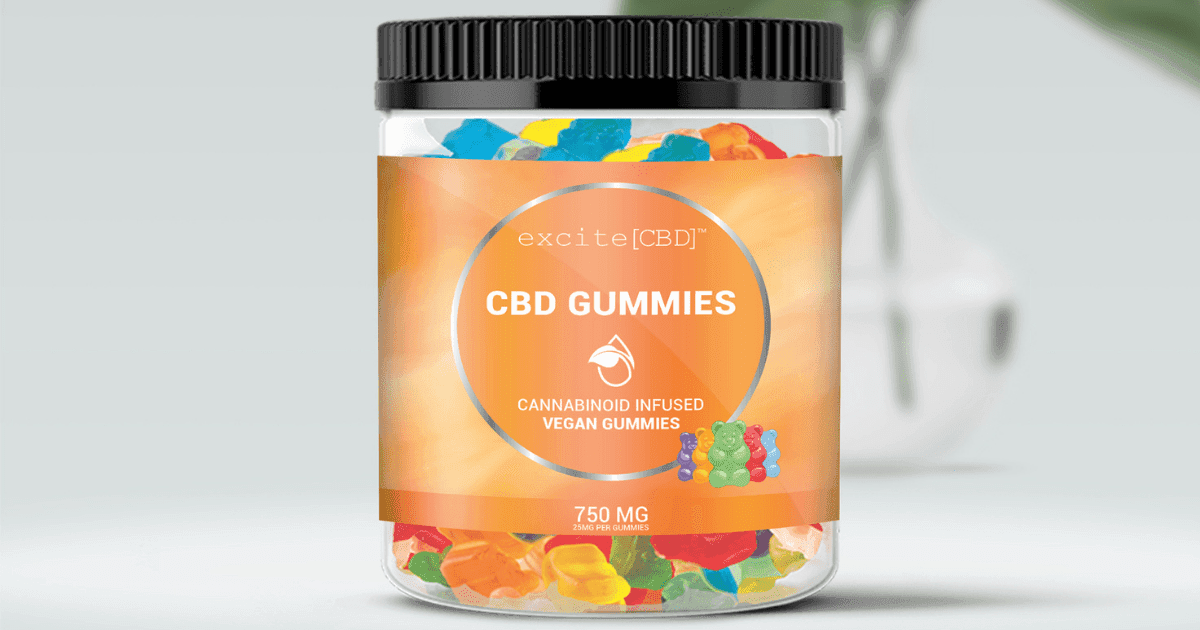 Excite CBD: A tub of colourful gummies