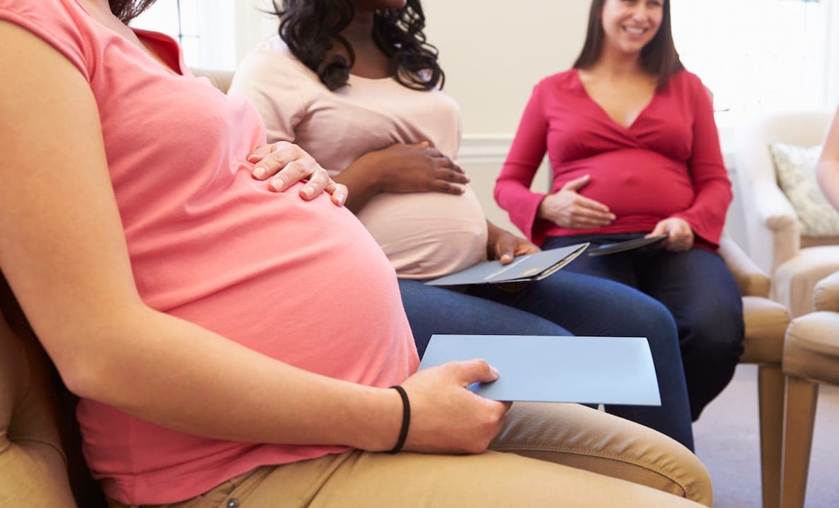 Pregnancy: Pregnant Women Meeting At Ante Natal Class