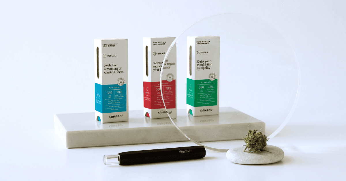Vaporization: Three Kanabo vape cartridges