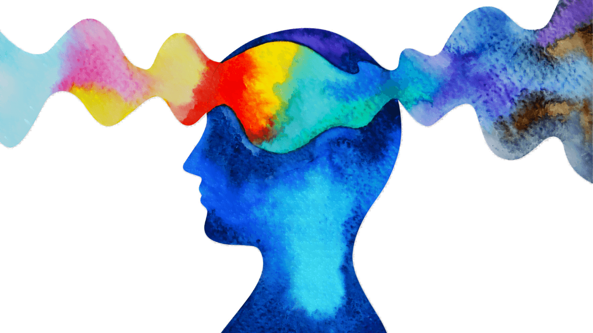 ADHD and CBG: An illustration of a brain and brain waves