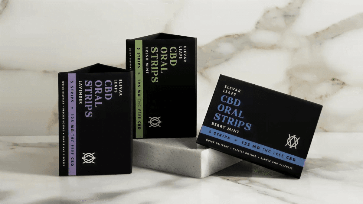 Elevar oral CBD strips