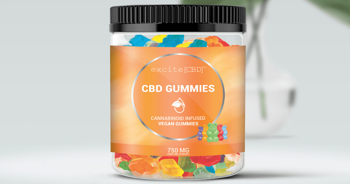 Excite CBD: A tub of colourful gummies