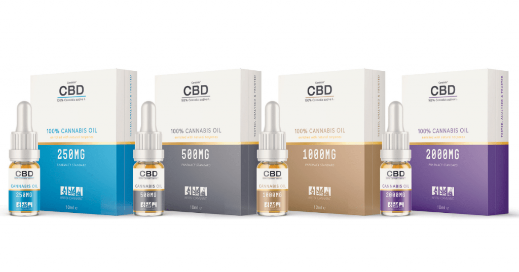 CBD: A row of CBD products