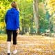 Fibromyalgia: Middle-aged woman walking in city park