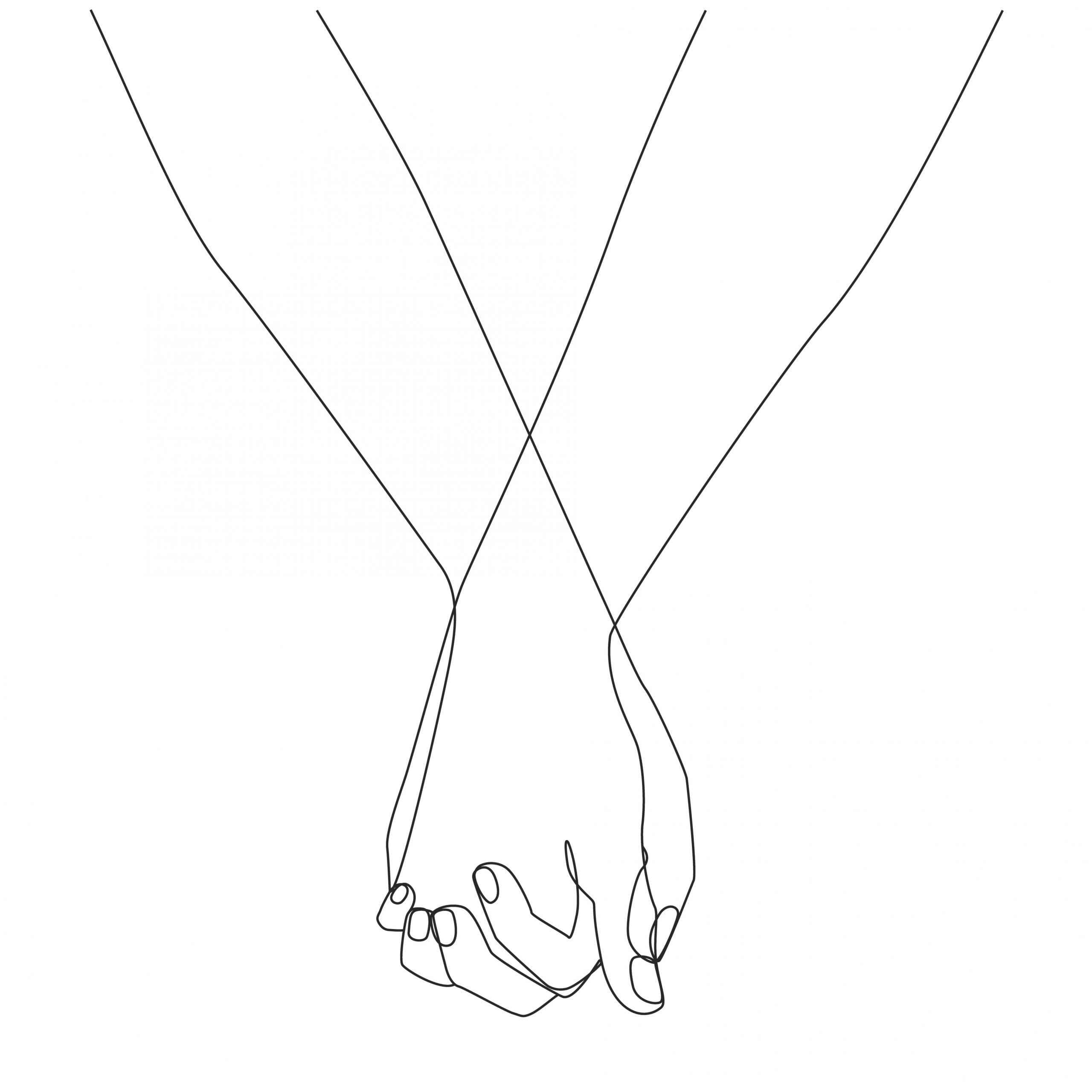 Green tea: An illustration of a couple holding hands
