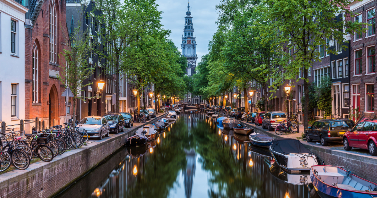 Pandemic: A canal in Amsterdam highlighting cannabis use during Dutch pandemic