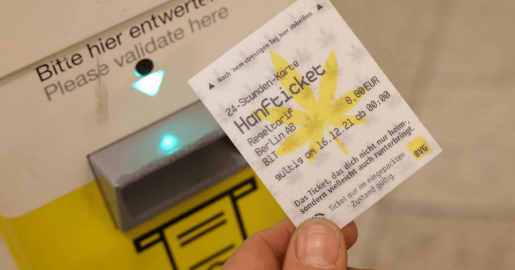 Berlin edible hemp metro ticket