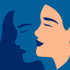 Bipolar Disorder: An illustration of a woman with two different faces