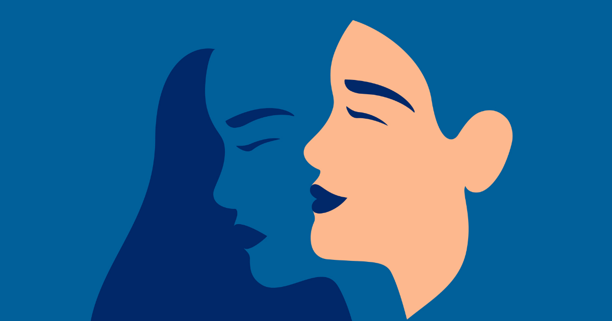 Bipolar Disorder: An illustration of a woman with two different faces