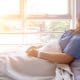 Medical cannabis: patient in hospital bed recovering post-surgery