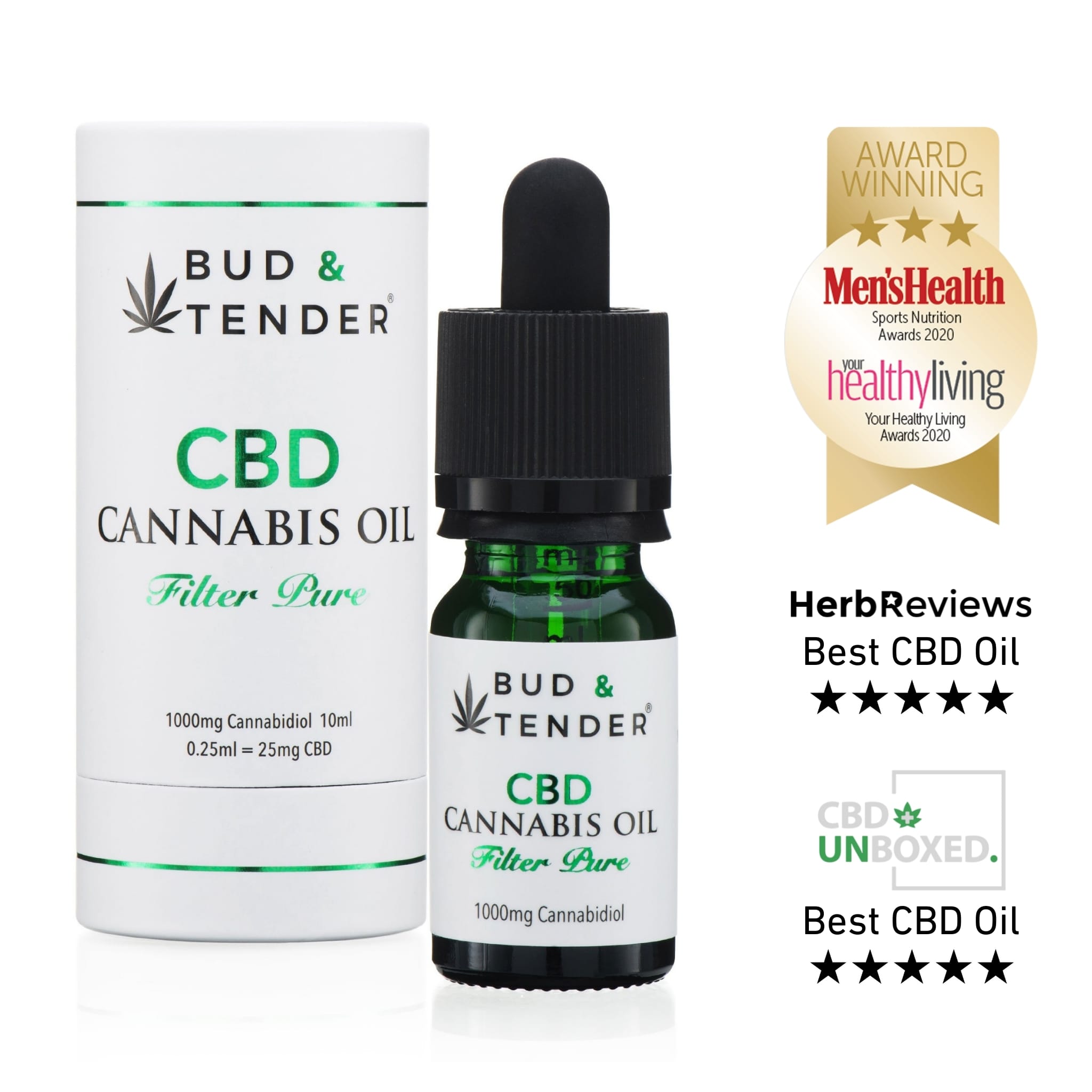 bud & tender: a bottle of CBD oil